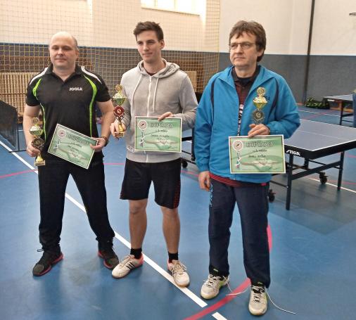 Tři nejlepší, zleva: Jan Michal, Marek Vyskočil, Pavel Kočka.